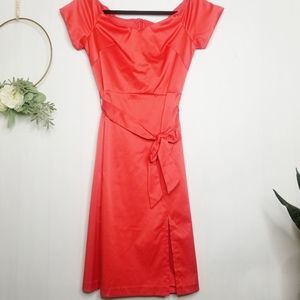 Paris Sunday Coral Off Shoulder NWT Dress